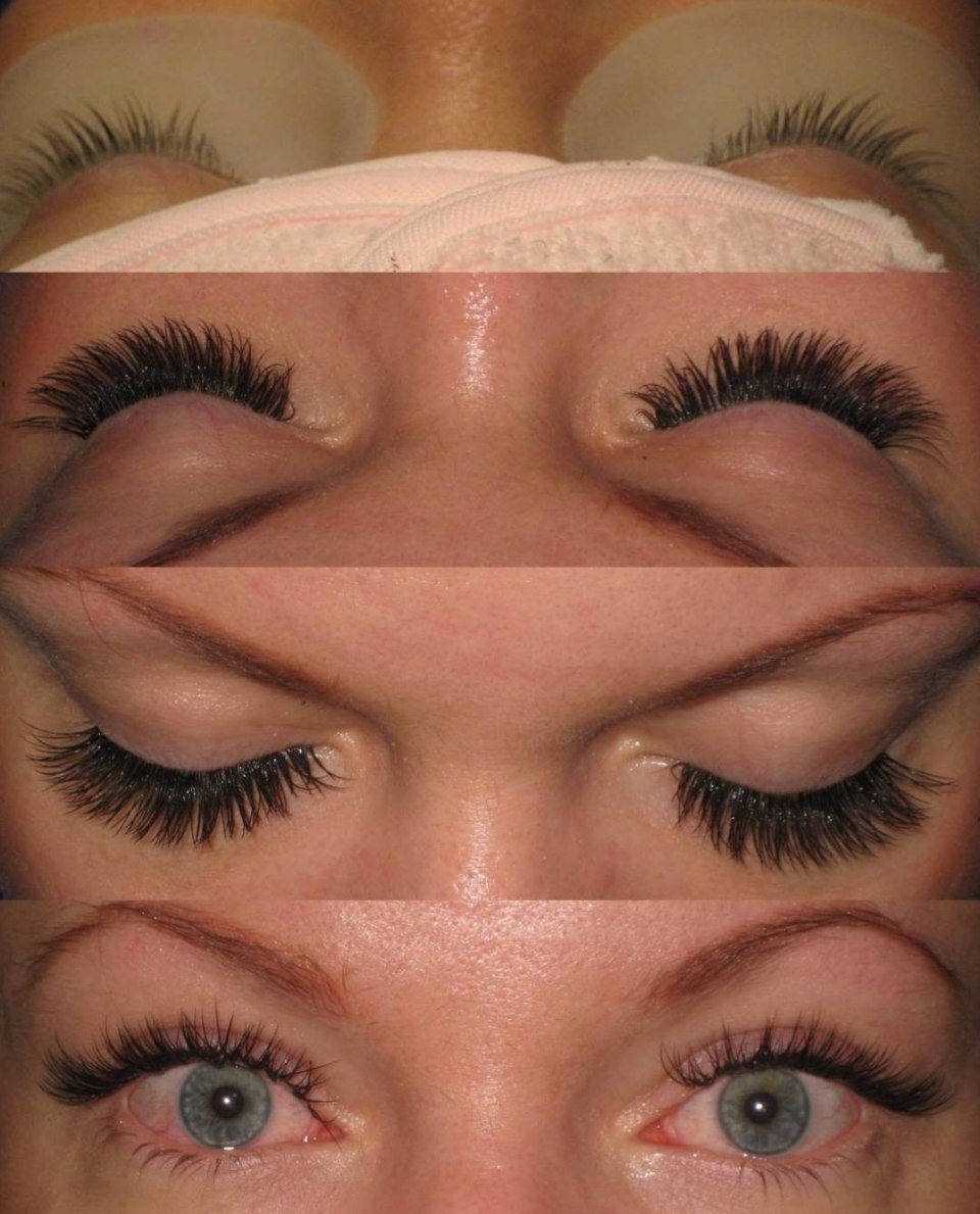 Наращивание ресниц до и после