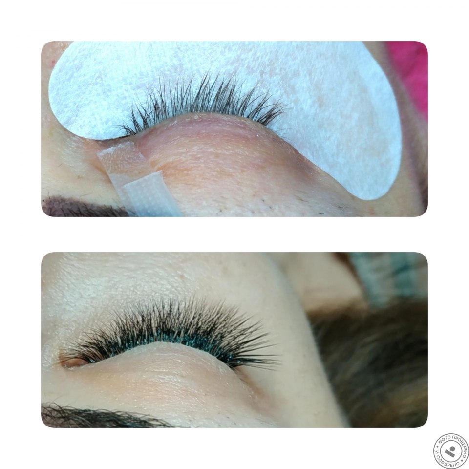Наращивание ресниц классика 12мм