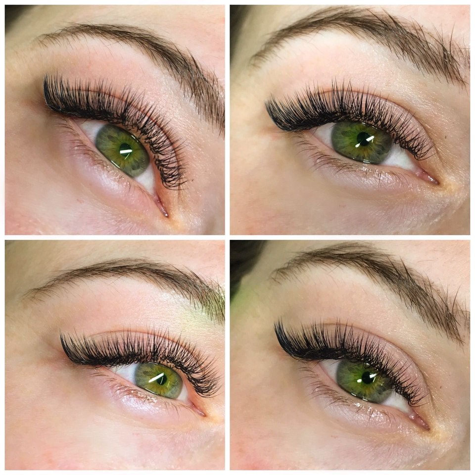 Растушевка нарощенных ресниц