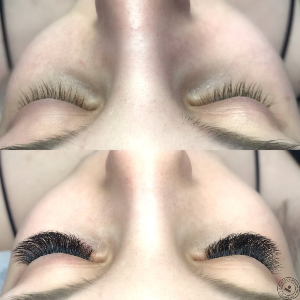 Наращивание ресниц Лисий эффект беличий эффект