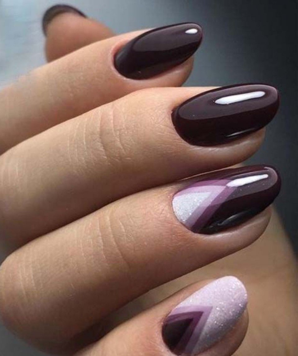 Маникюр тёмные оттенки