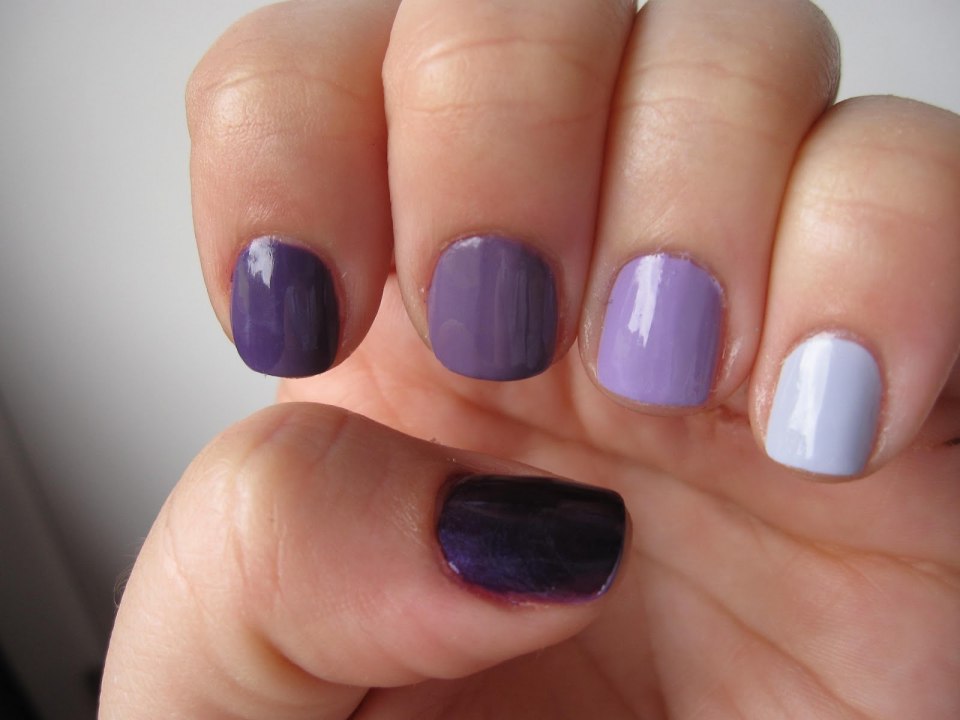 Маникюр от светлого к темному