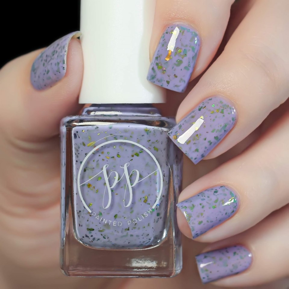 Ногти фиолетовые с золотом