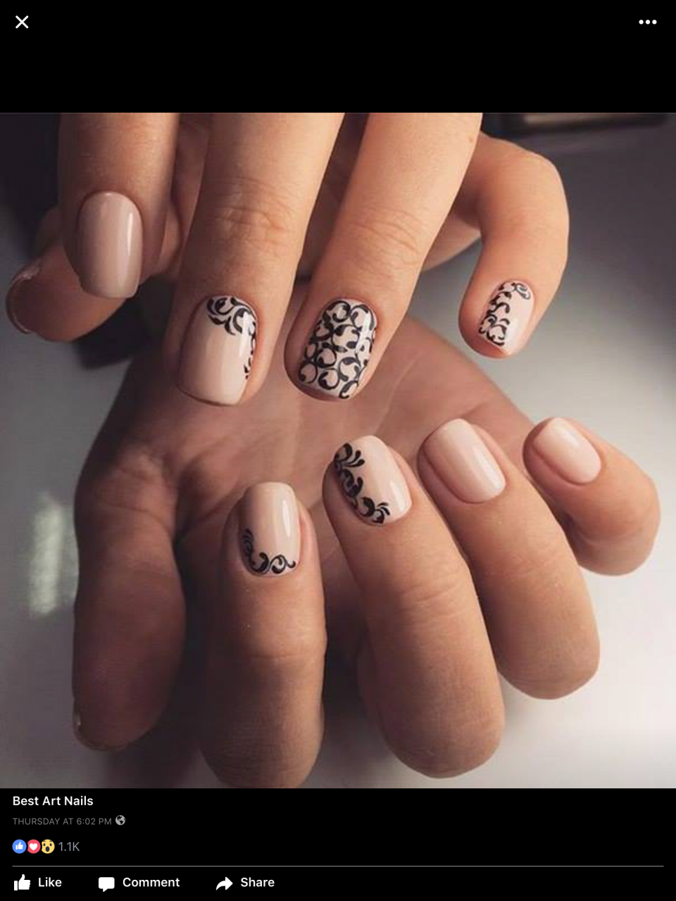 Чёрный маникюр 2021 модные