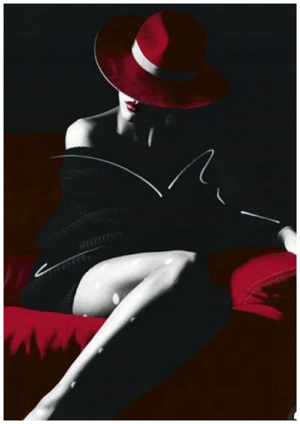 Красные губы и ногти