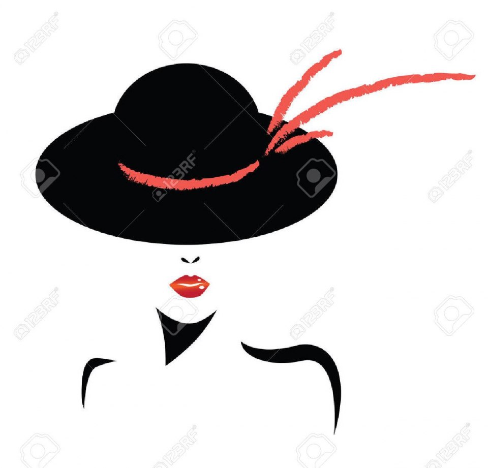 Стоковые иллюстрации женщина в шляпе