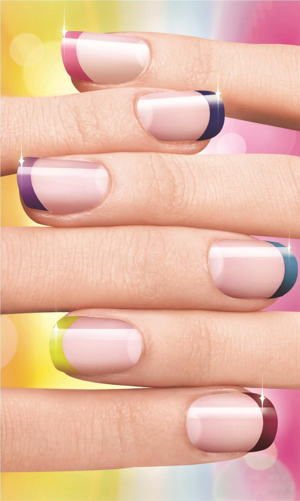 Французский маникюр естественный