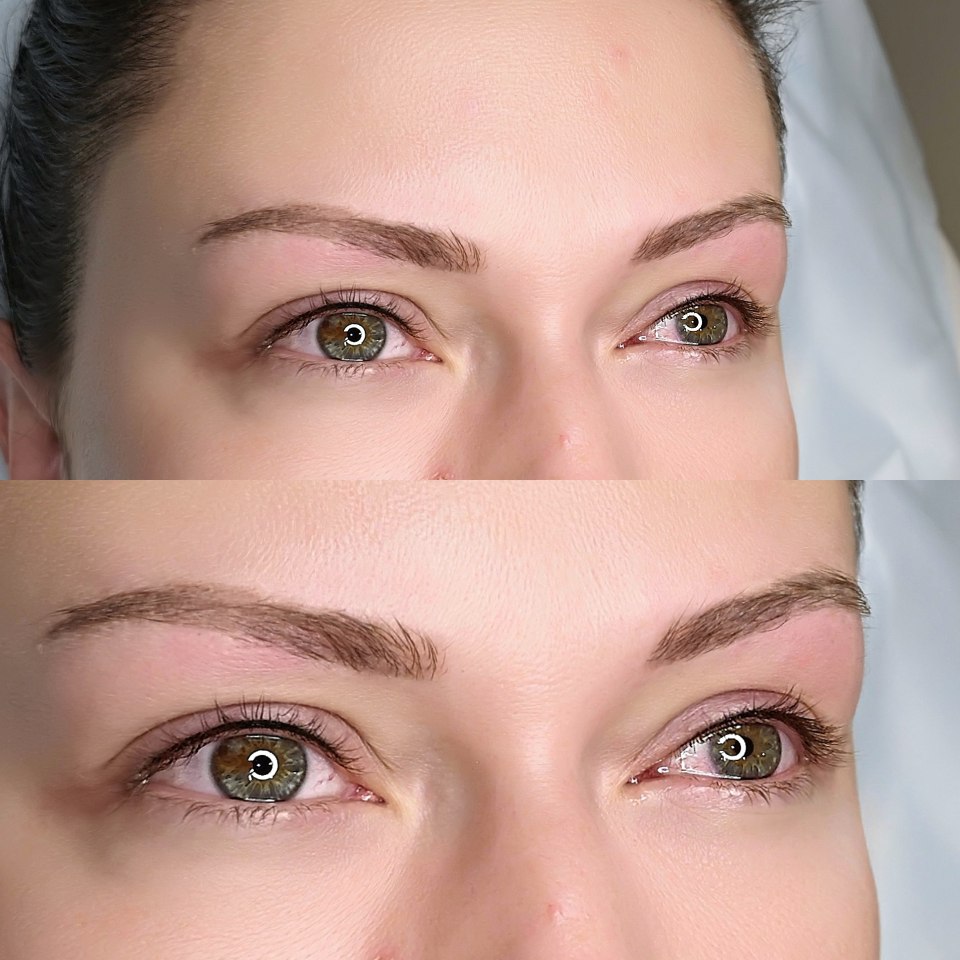 Пудровые брови перманентный макияж