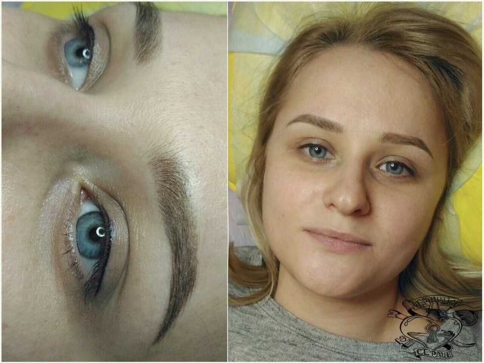 Брови татуаж или микроблейдинг и пудровое напыление