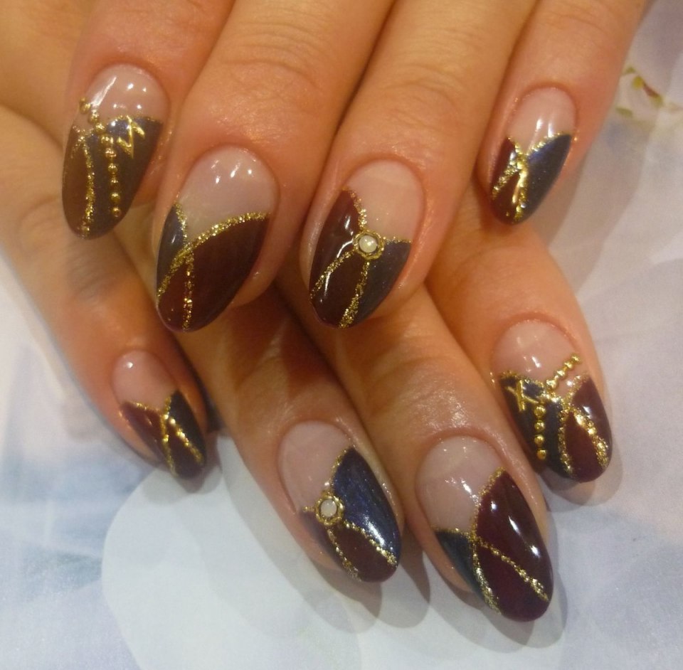 Шеллак коричневый с золотом