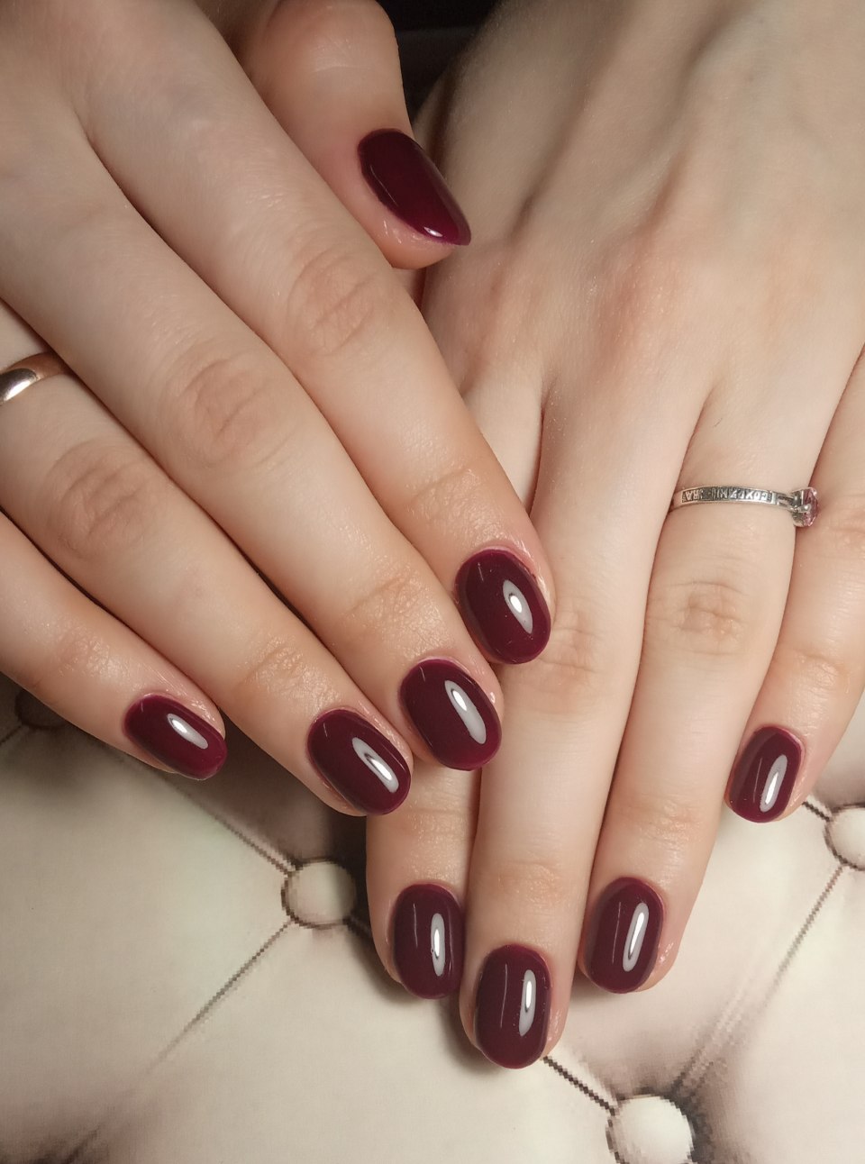 Однотонное покрытие на короткие ногти