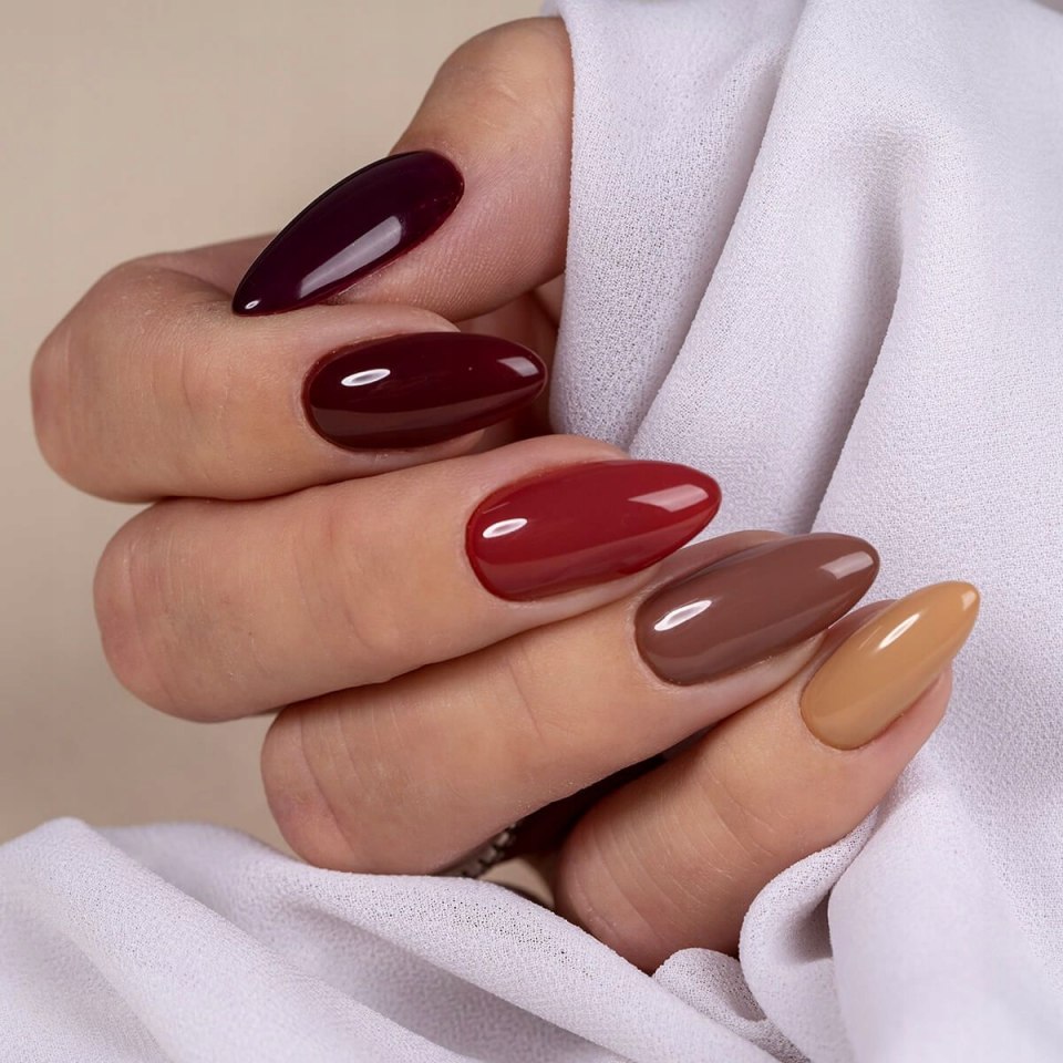 Коричневый однотонный маник