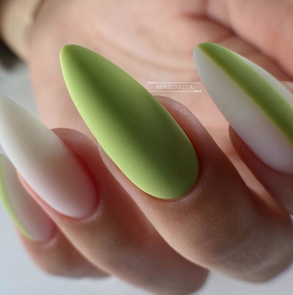 Ногти оливковое формы