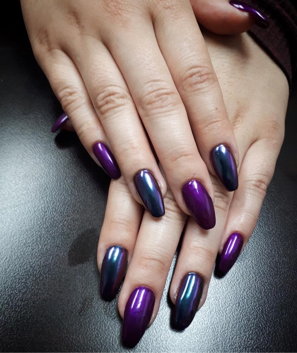 Кошачий глаз и камифубуки маникюр