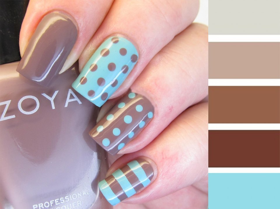 Ногти в горошек