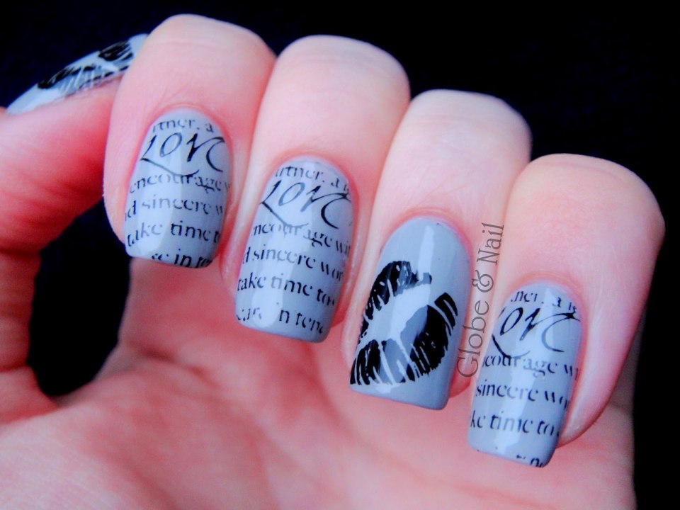 Ногти с надписями