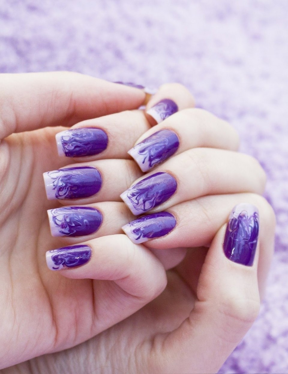 Фиолетовые ногти