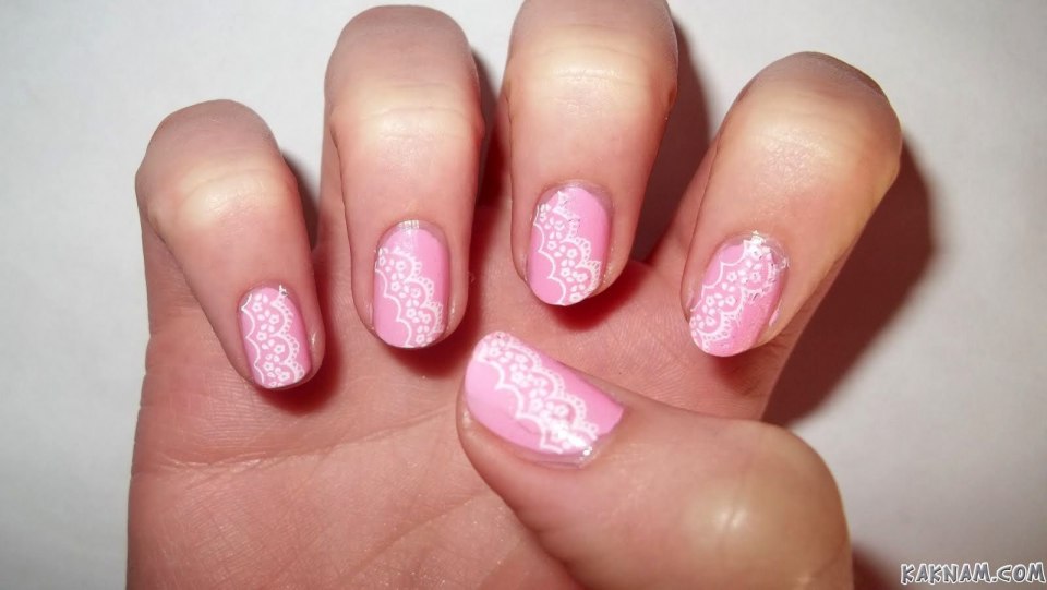 Черно-розовый маникюр