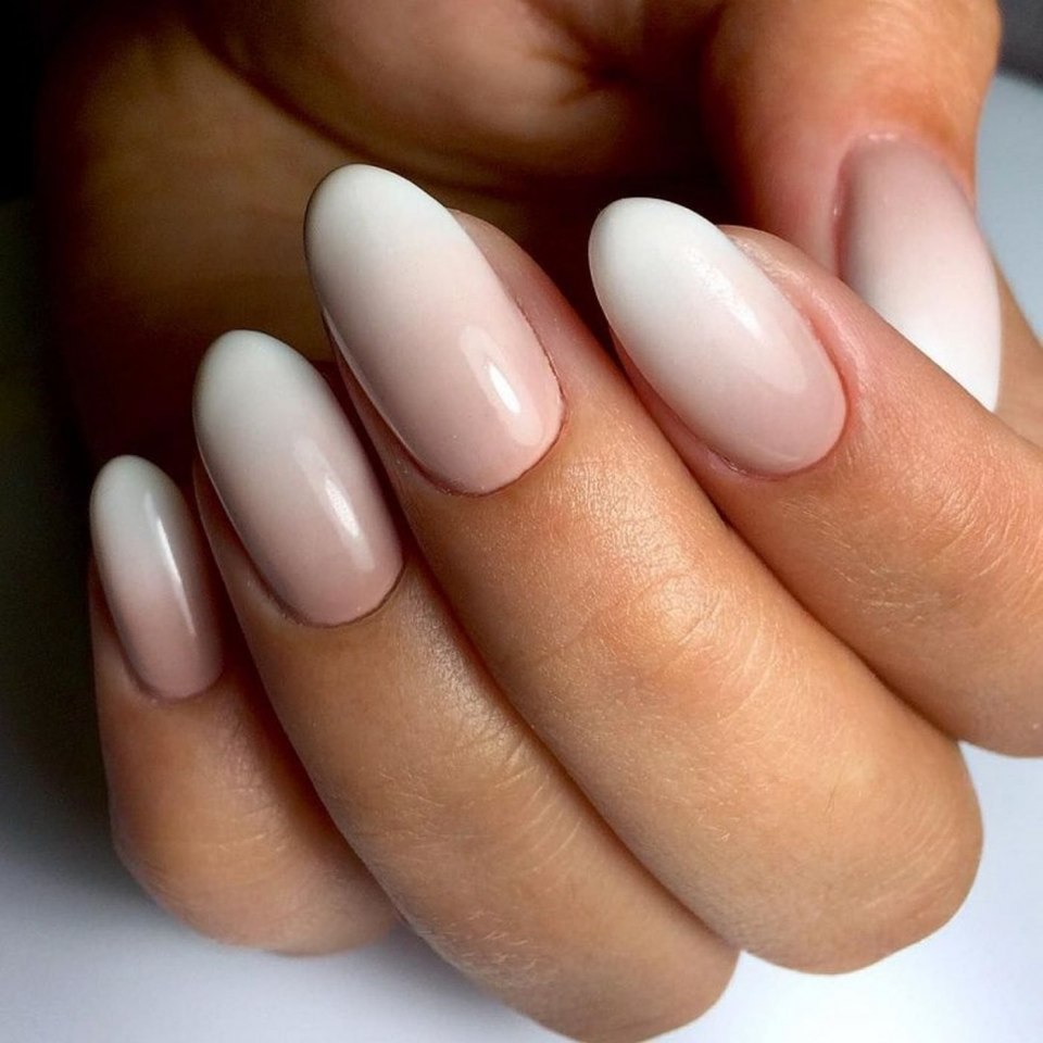 Розовый френч градиент