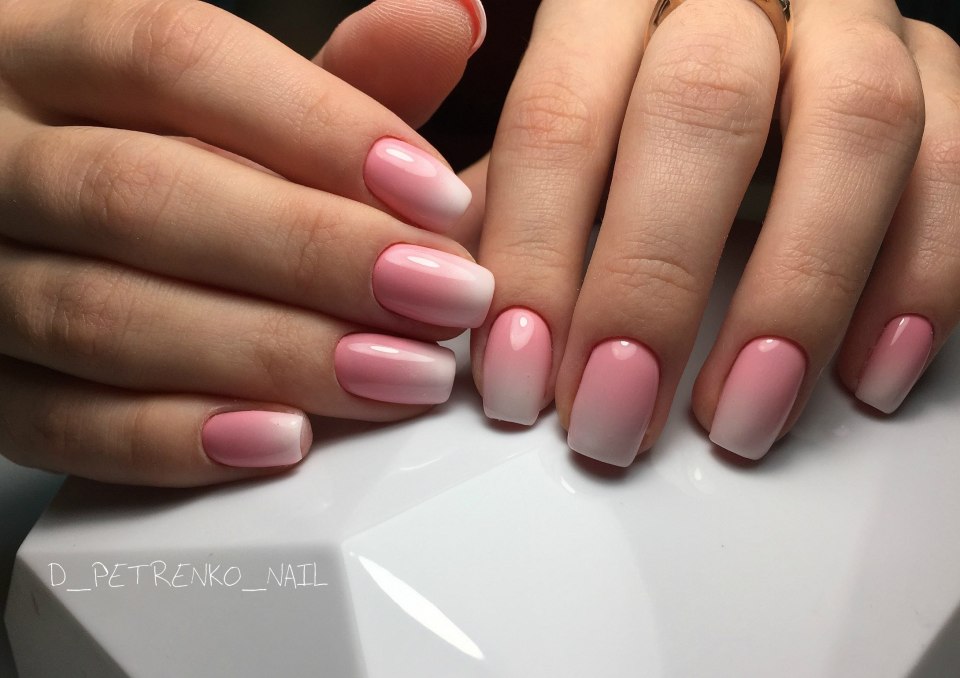Маникюр омбре градиент