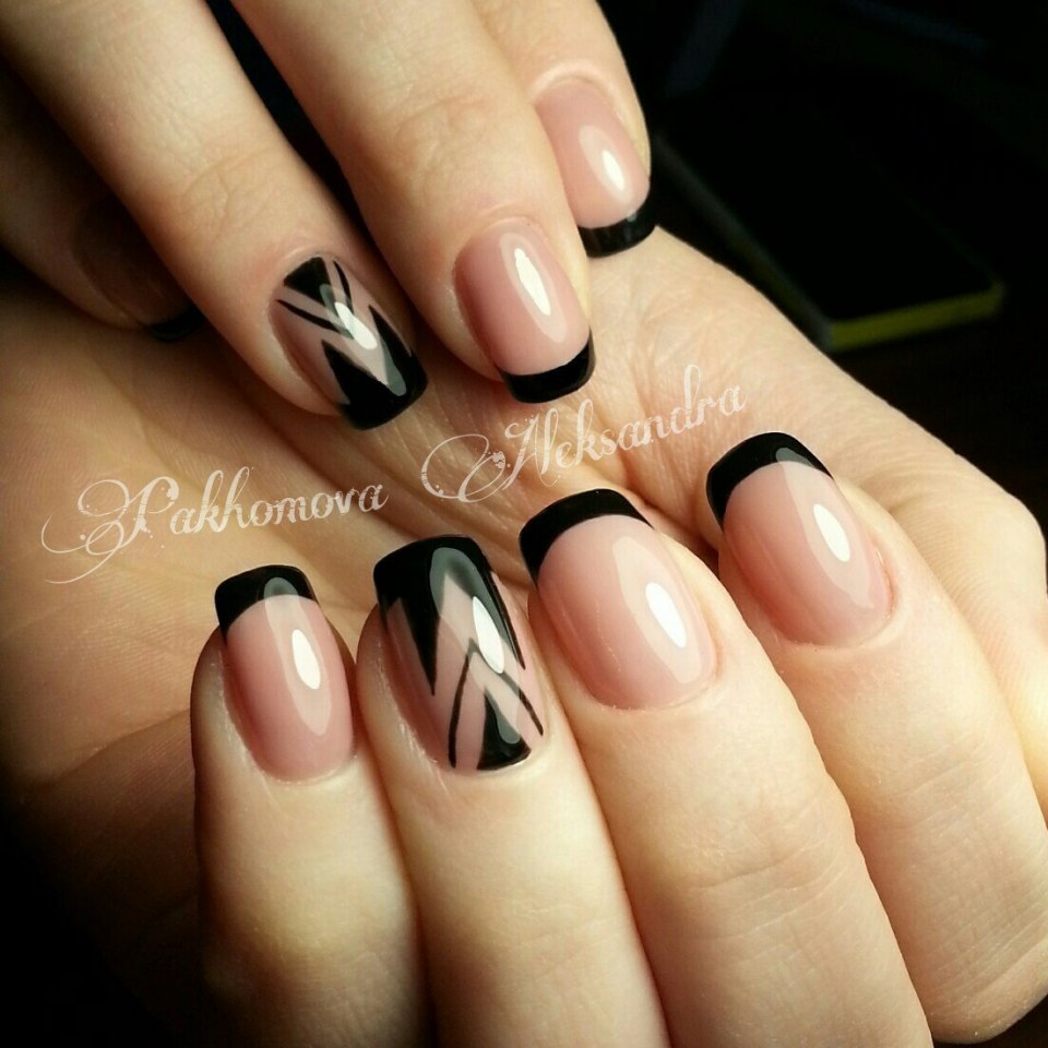 Френч с черным кончиком