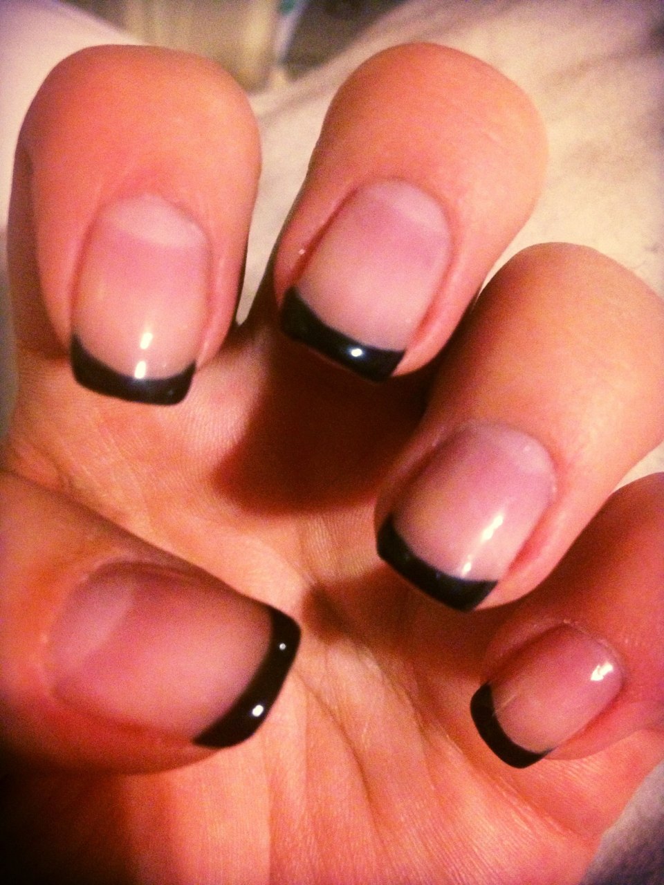 Черный френч на мягкий квадрат