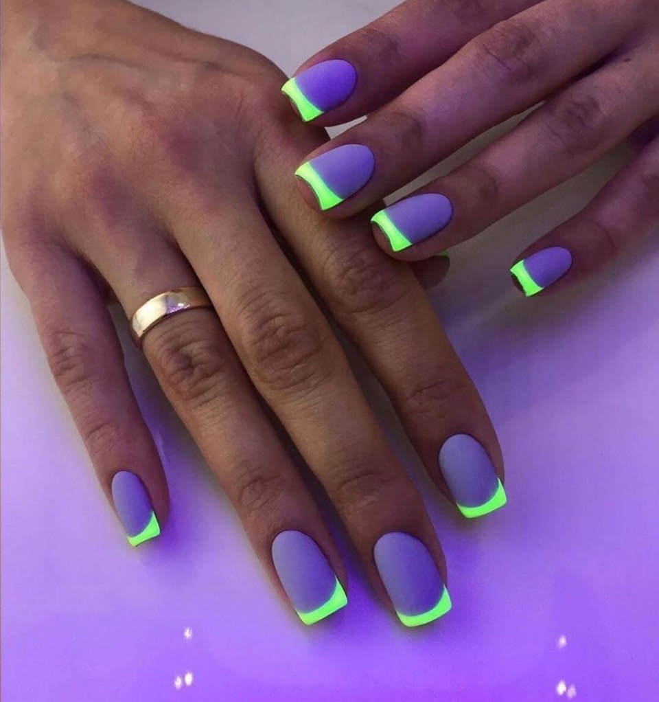 Яркие Неоновые ногти