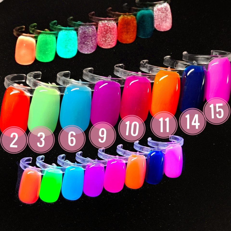 Неоновые гель лаки