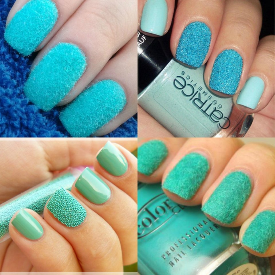 Маникюр цвет Тиффани