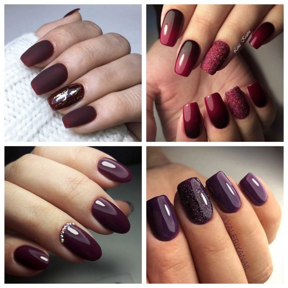 Винный маникюр