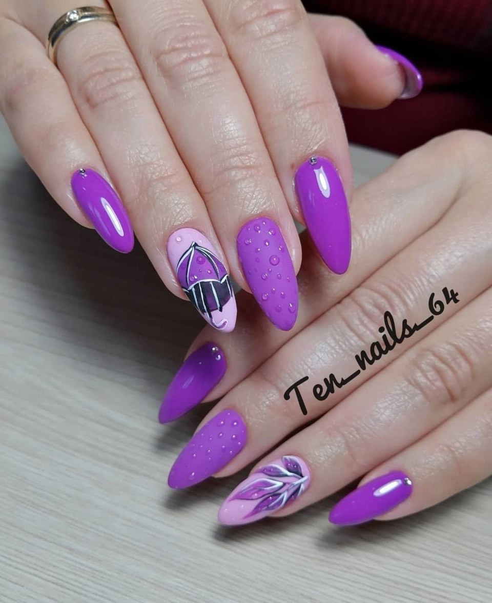 Осенний геометрический маникюр