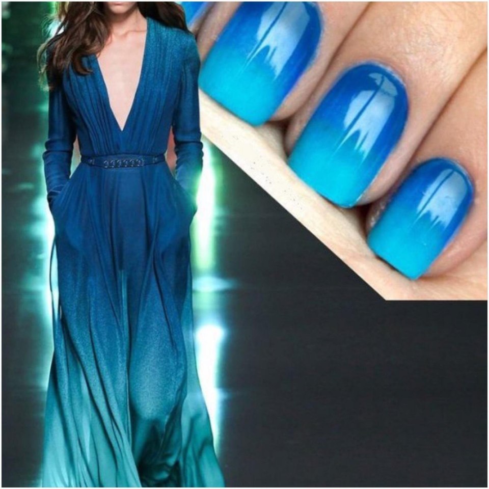 Морской маникюр на короткие ногти