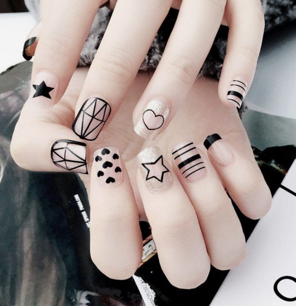 Маникюр на короткие ногти с милыми рисунками