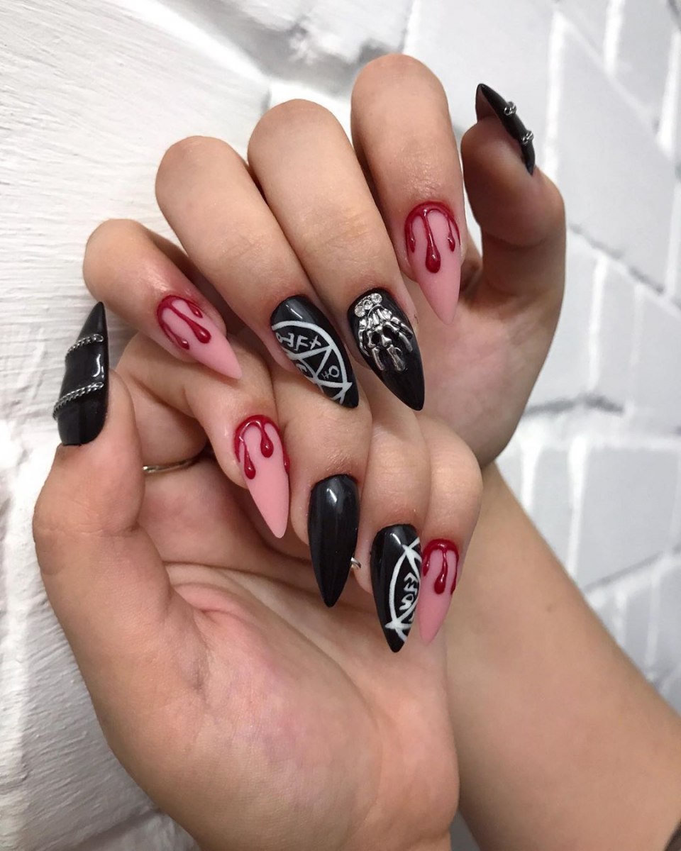 Ногти в стиле рок