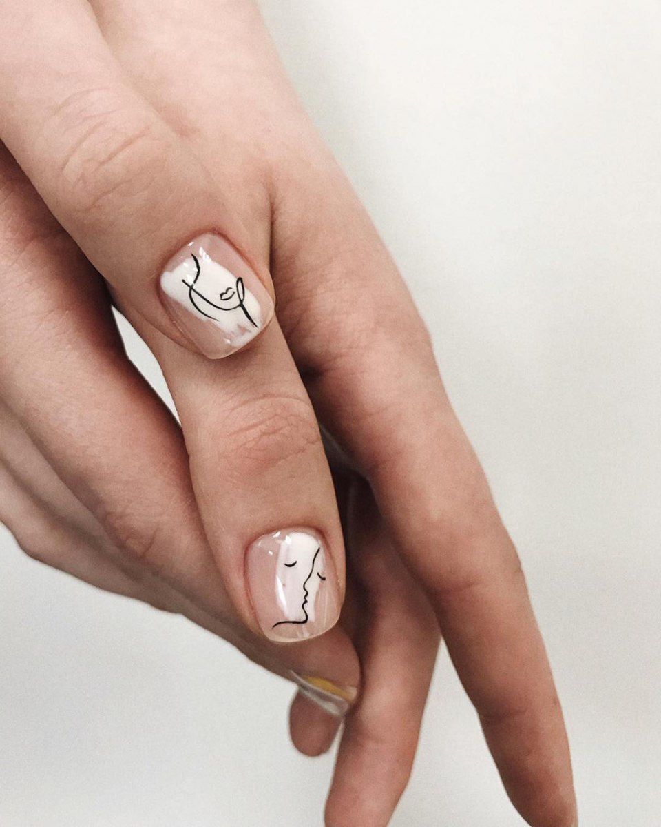 Минималистичный дизайн ногтей