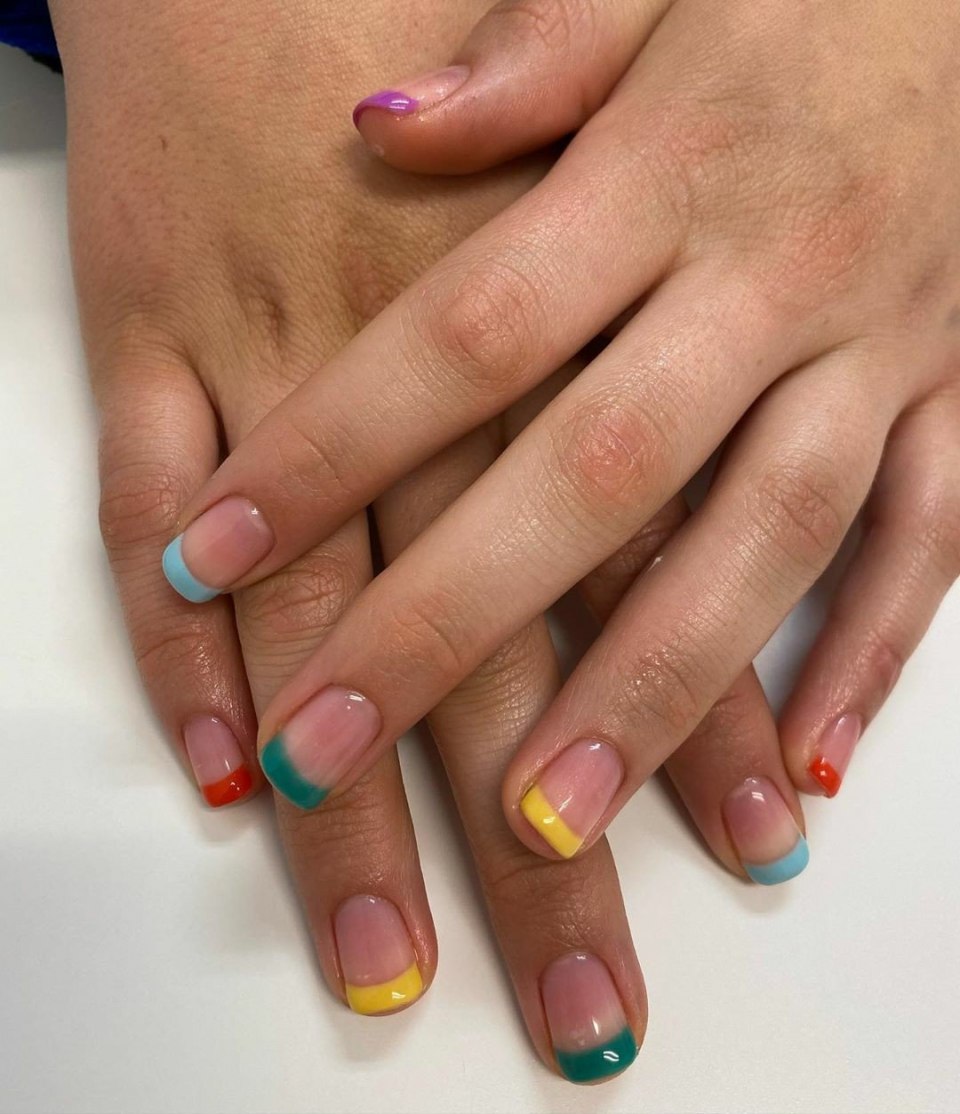 Цветной матовый френч