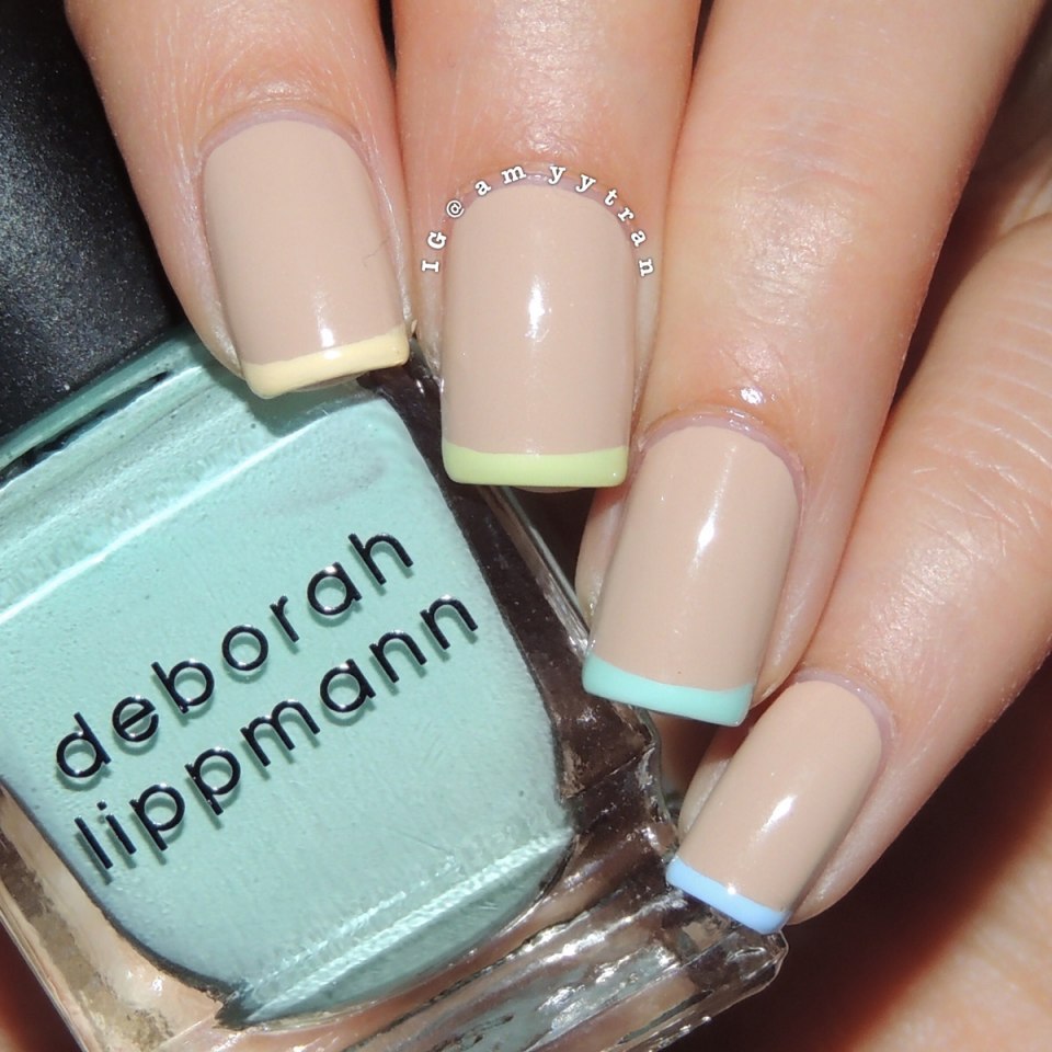 Разноцветный френч в пастельных тонах