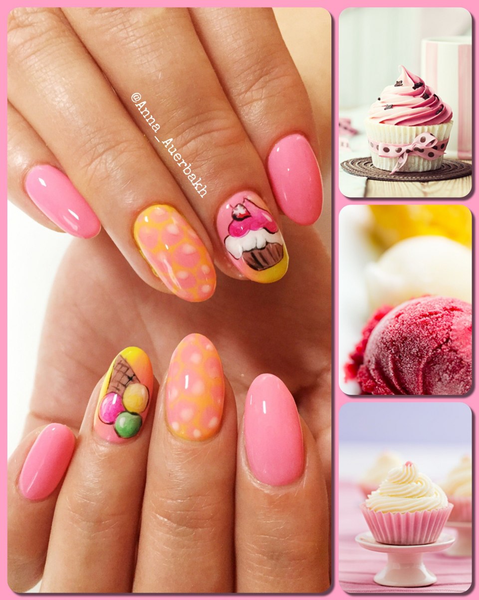 Маникюр с мороженым
