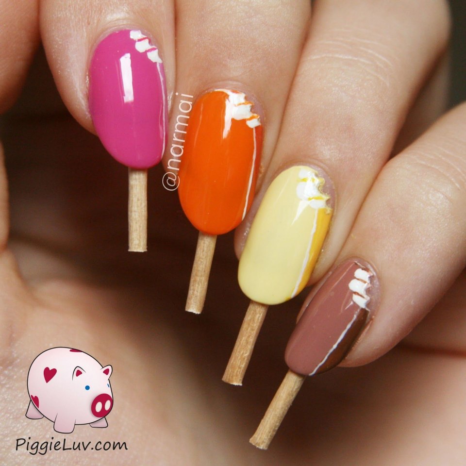 Маникюр с мороженым
