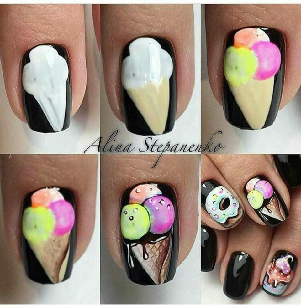 Летний дизайн ногтей пошагово