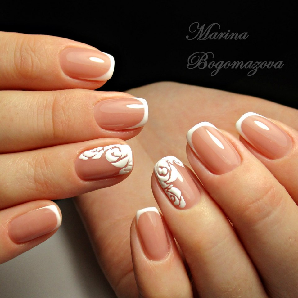 Френч маникюр на короткие ногти