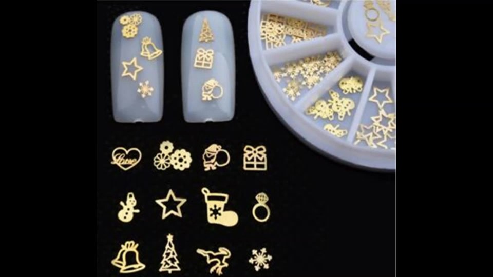 Металлические фигурки для ногтей