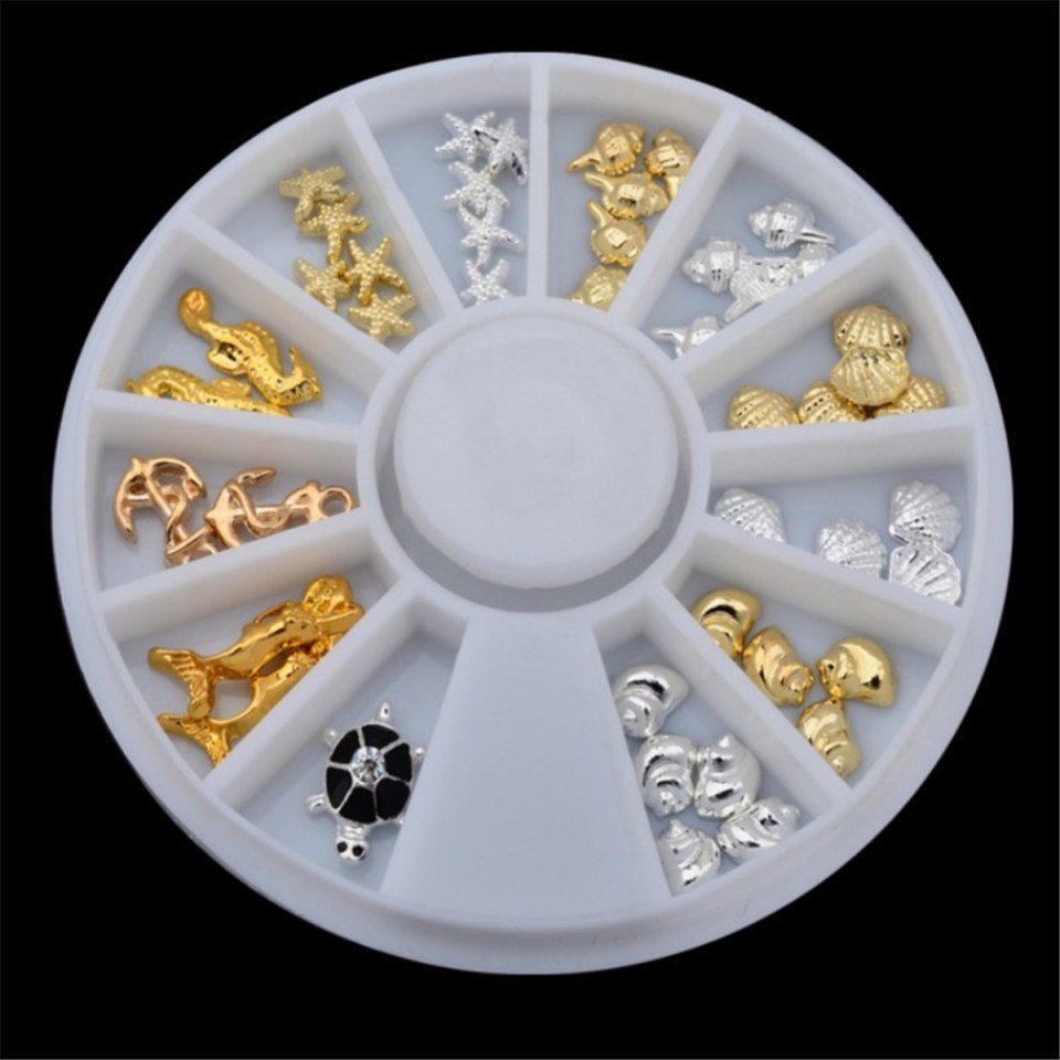 Ракушки золото для маникюра