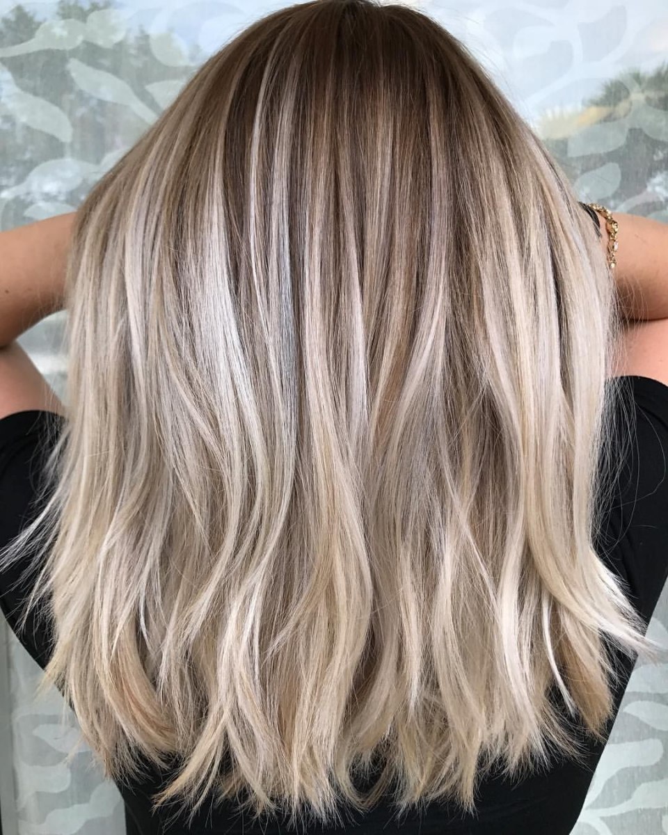 Окрашивание шатуш на прямые волосы