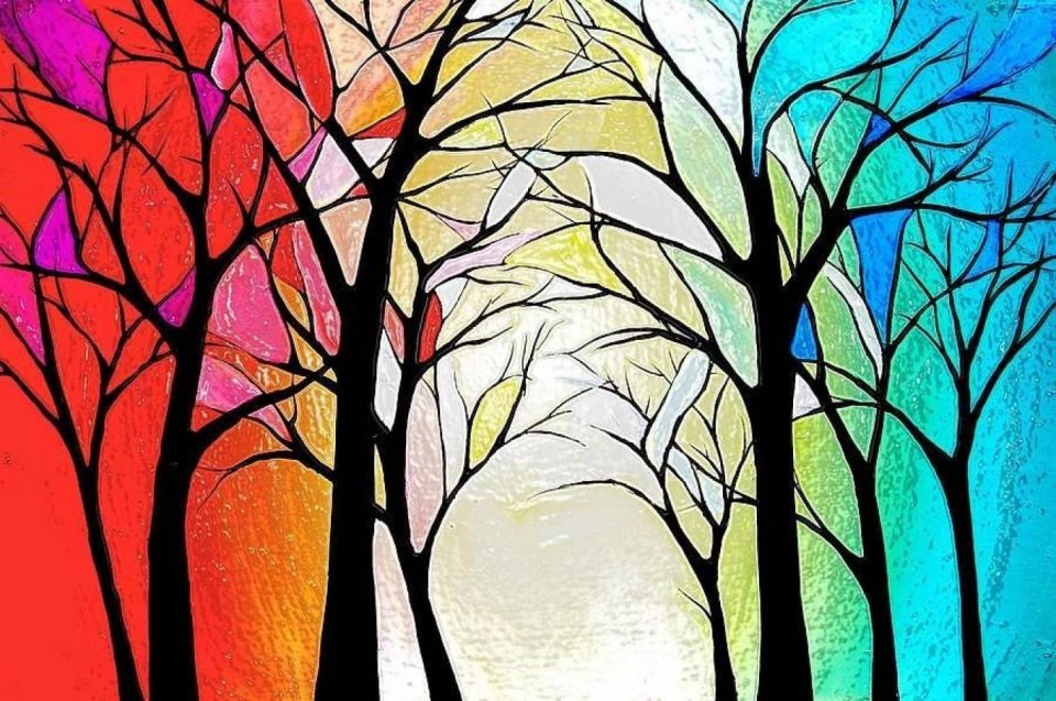 Декоративный пейзаж стилизация