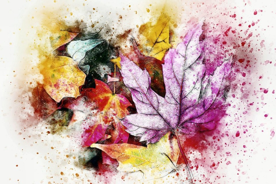 Краски осени акварель