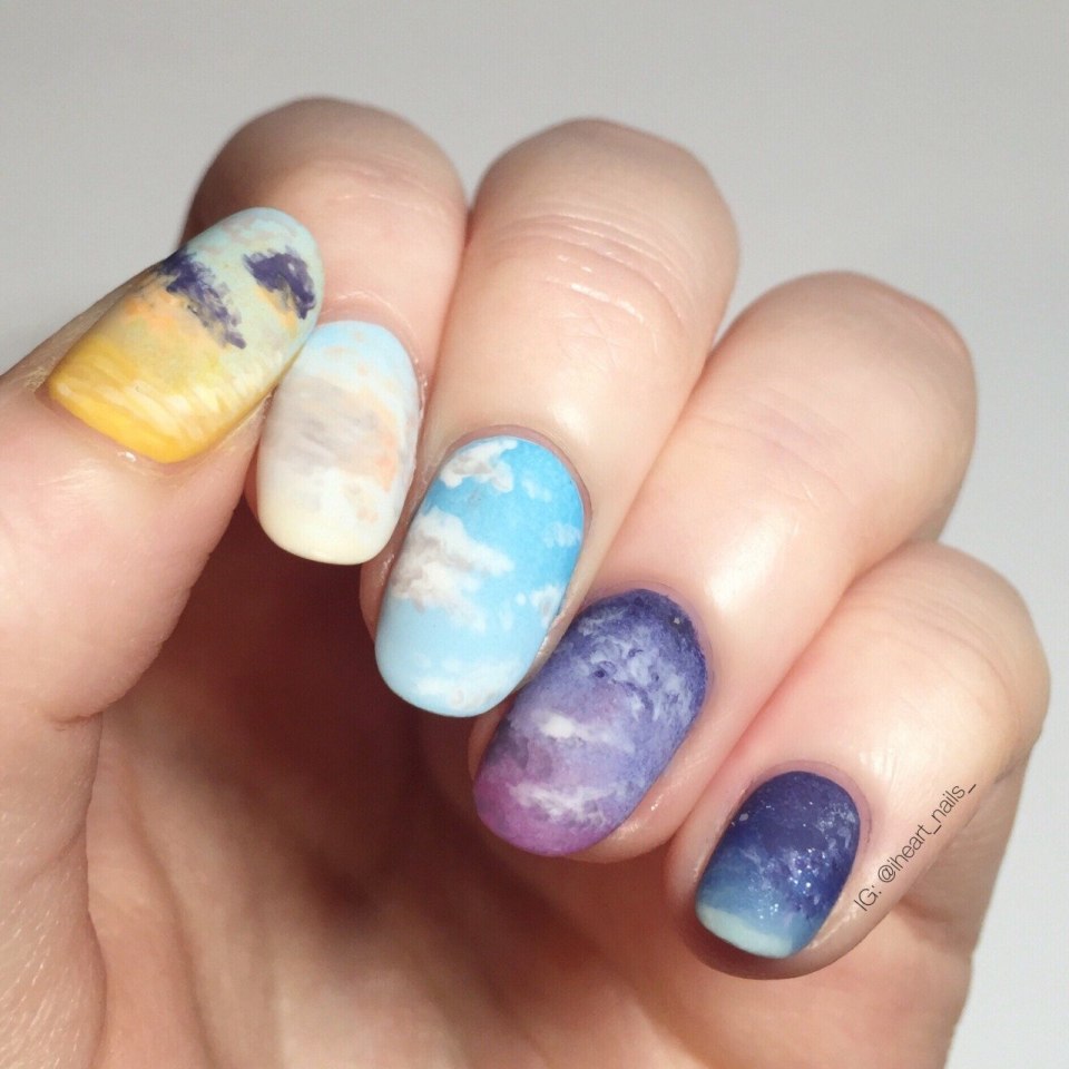 Маникюр небо