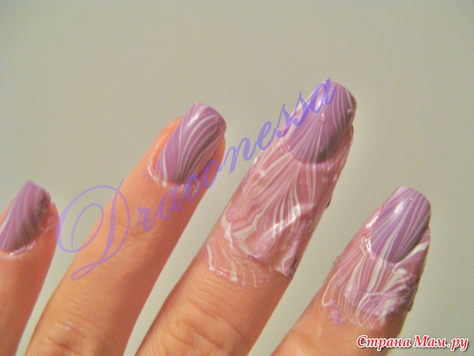 Дизайн ногтей спомушью нитки