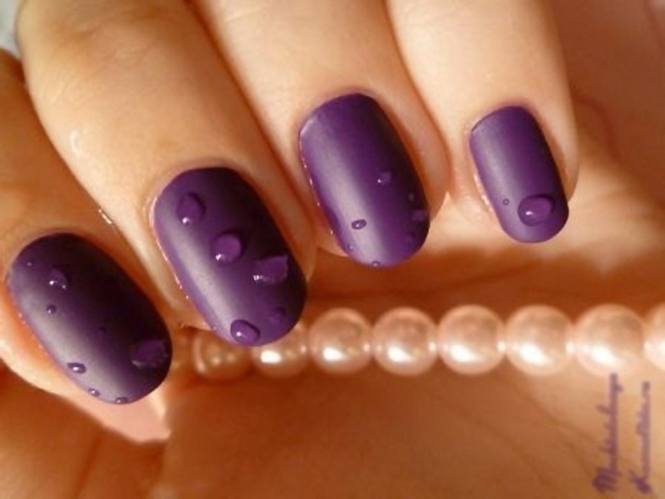 Летний маникюр с каплями