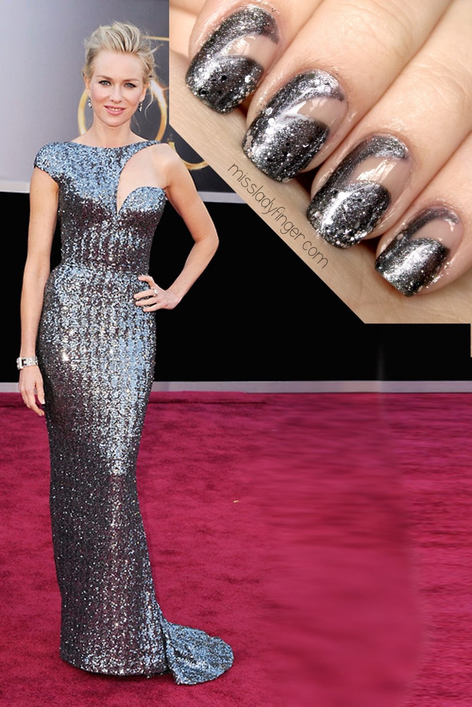 Маникюр к черному платью